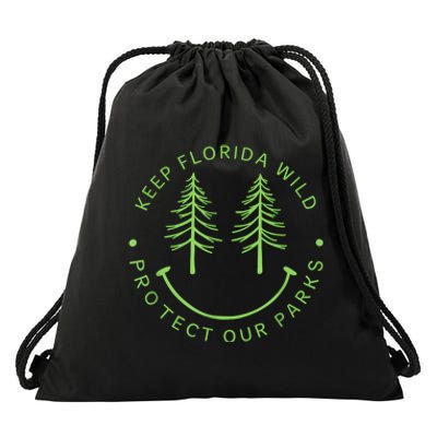 Keep FloridaS Parks Protected Florida Parks Graphic Drawstring Bag