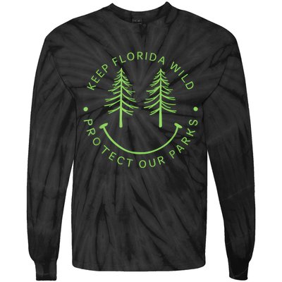 Keep FloridaS Parks Protected Florida Parks Graphic Tie-Dye Long Sleeve Shirt