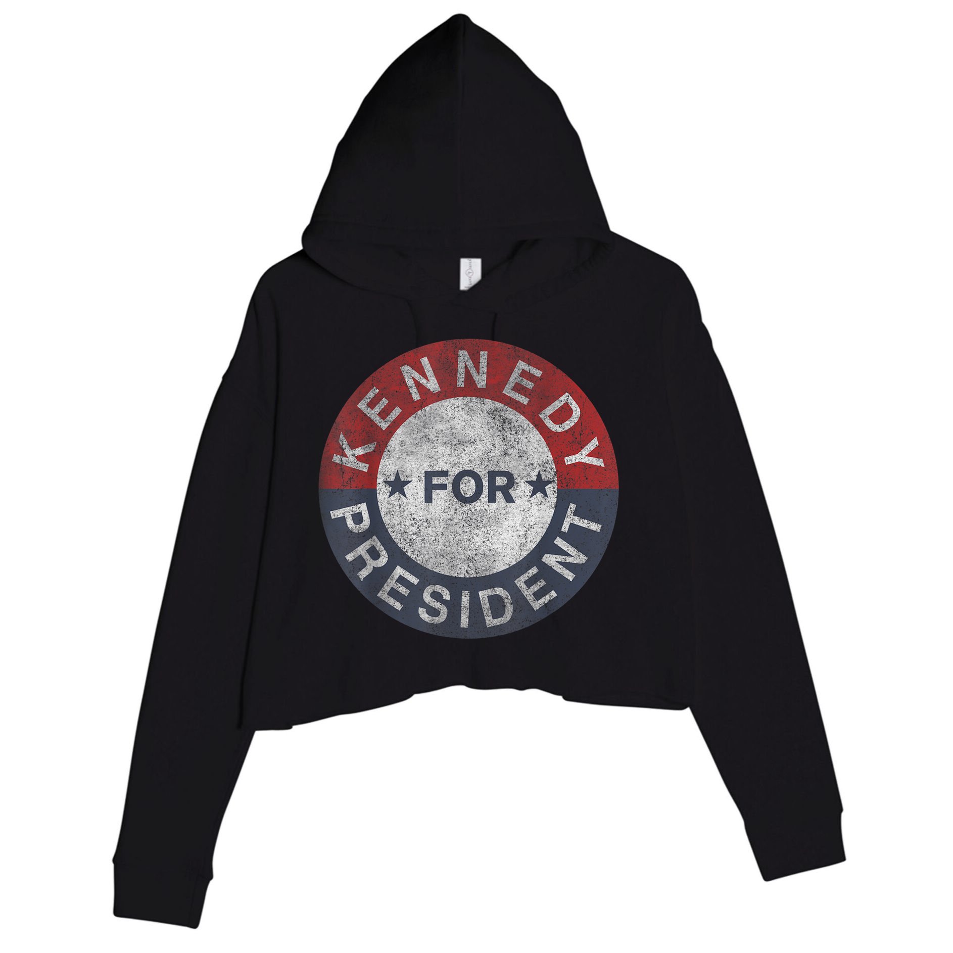 Kennedy For President JFK 1960 Crop Fleece Hoodie