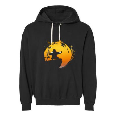 Kung Fu Panda Po Tai Chi Sunset Silhouette Garment-Dyed Fleece Hoodie