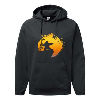 Kung Fu Panda Po Tai Chi Sunset Silhouette Performance Fleece Hoodie