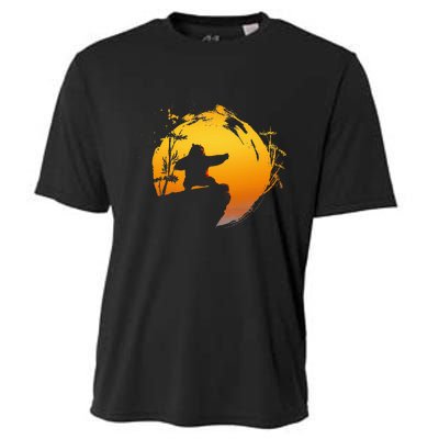 Kung Fu Panda Po Tai Chi Sunset Silhouette Cooling Performance Crew T-Shirt