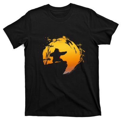 Kung Fu Panda Po Tai Chi Sunset Silhouette T-Shirt