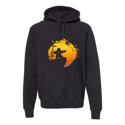 Kung Fu Panda Po Tai Chi Sunset Silhouette Premium Hoodie