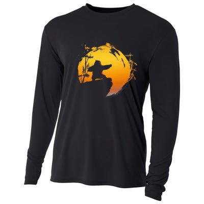 Kung Fu Panda Po Tai Chi Sunset Silhouette Cooling Performance Long Sleeve Crew