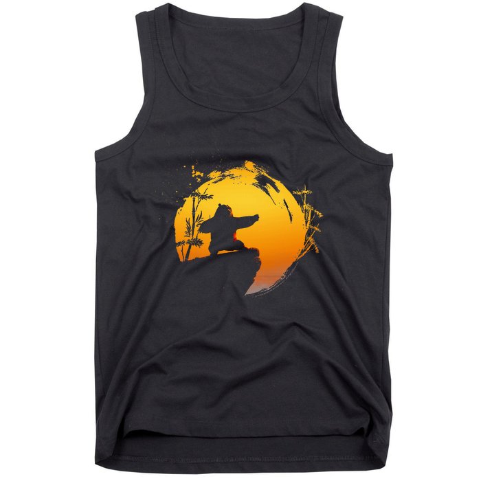 Kung Fu Panda Po Tai Chi Sunset Silhouette Tank Top