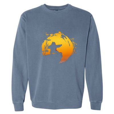 Kung Fu Panda Po Tai Chi Sunset Silhouette Garment-Dyed Sweatshirt