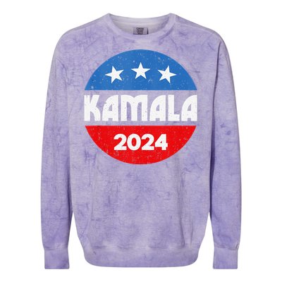 Kamala For President Kamala 2024 Colorblast Crewneck Sweatshirt