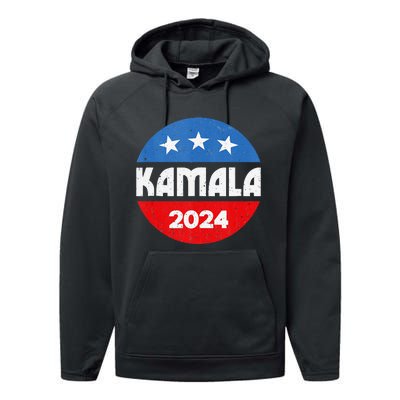 Kamala For President Kamala 2024 Performance Fleece Hoodie