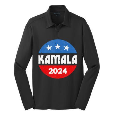 Kamala For President Kamala 2024 Silk Touch Performance Long Sleeve Polo