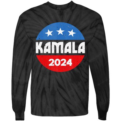 Kamala For President Kamala 2024 Tie-Dye Long Sleeve Shirt