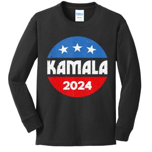 Kamala For President Kamala 2024 Kids Long Sleeve Shirt