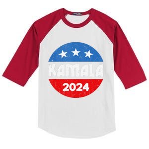 Kamala For President Kamala 2024 Kids Colorblock Raglan Jersey