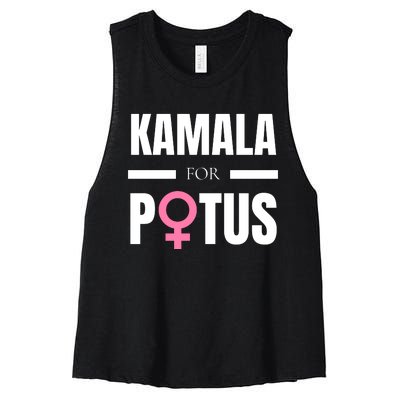 Kamala For Potus Women's Racerback Cropped Tank