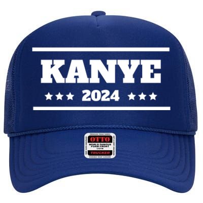 KANYE For President 2024 High Crown Mesh Back Trucker Hat