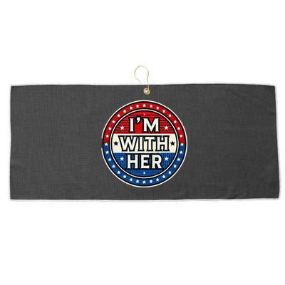 Kamala For President IM With Her Large Microfiber Waffle Golf Towel