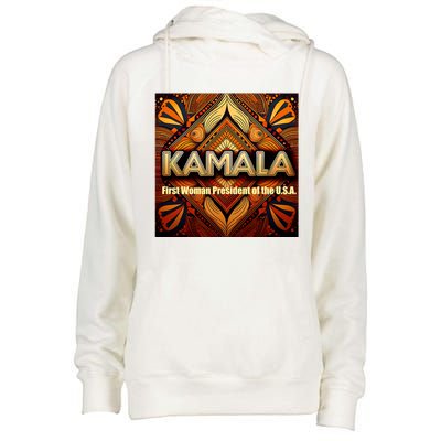 Kamala For President Womens Funnel Neck Pullover Hood