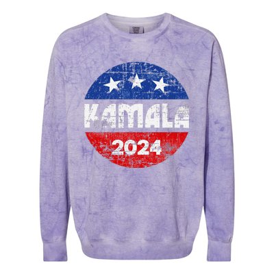 Kamala For President Kamala 2024 Long Sleeve Colorblast Crewneck Sweatshirt