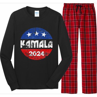 Kamala For President Kamala 2024 Long Sleeve Long Sleeve Pajama Set