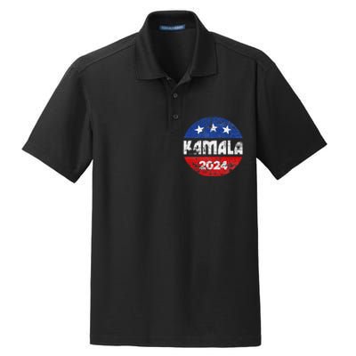 Kamala For President Kamala 2024 Long Sleeve Dry Zone Grid Polo