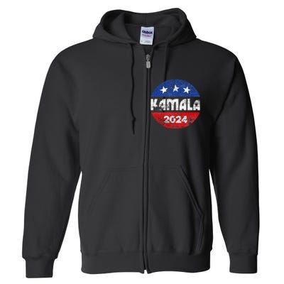 Kamala For President Kamala 2024 Long Sleeve Full Zip Hoodie