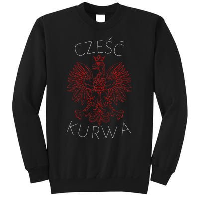 Kurwa Funny Poland Czesc Eagle Sweatshirt