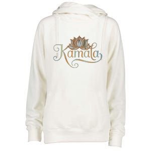 Kamala For President Lotus Flower Vote Blue 2024 Womens Funnel Neck Pullover Hood