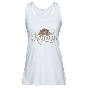 Kamala For President Lotus Flower Vote Blue 2024 Ladies Essential Flowy Tank