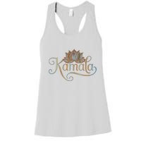 Kamala For President Lotus Flower Vote Blue 2024 Women's Racerback Tank