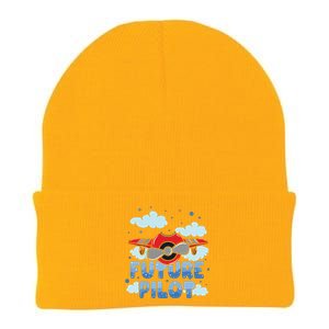 Kids Future Pilot Airplane Boy Girl Knit Cap Winter Beanie