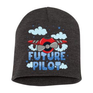 Kids Future Pilot Airplane Boy Girl Short Acrylic Beanie