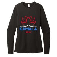 Kamala For President 2024 Sanskrit Lotus Design Womens CVC Long Sleeve Shirt