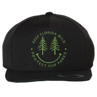 Keep Floridas Parks Protected Florida Parks Graphic Wool Snapback Cap