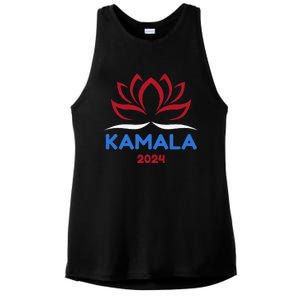 Kamala For President 2024 Sanskrit Lotus Design Ladies PosiCharge Tri-Blend Wicking Tank