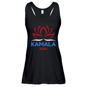 Kamala For President 2024 Sanskrit Lotus Design Ladies Essential Flowy Tank