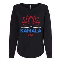 Kamala For President 2024 Sanskrit Lotus Design Womens California Wash Sweatshirt