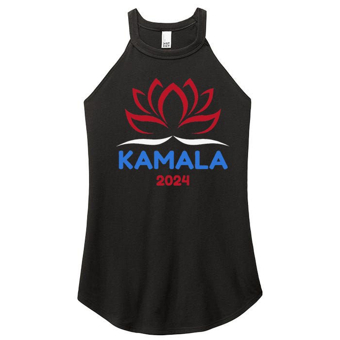 Kamala For President 2024 Sanskrit Lotus Design Women's Perfect Tri Rocker Tank