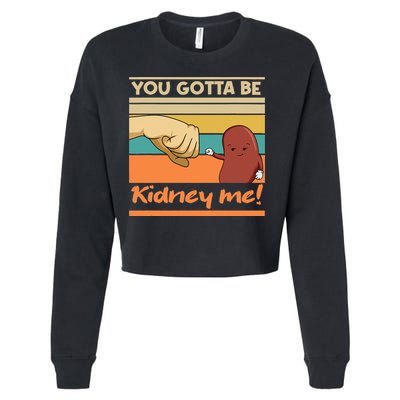 Kidney Funny Pun For A Kidney Donor Cropped Pullover Crew