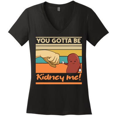 Kidney Funny Pun For A Kidney Donor Women's V-Neck T-Shirt