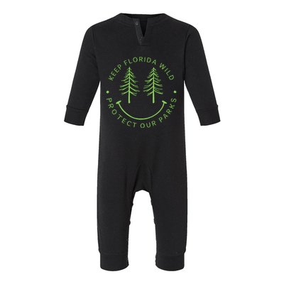 Keep FloridaS Parks Protected Florida Parks Graphic Infant Fleece One Piece