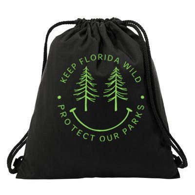 Keep FloridaS Parks Protected Florida Parks Graphic Drawstring Bag