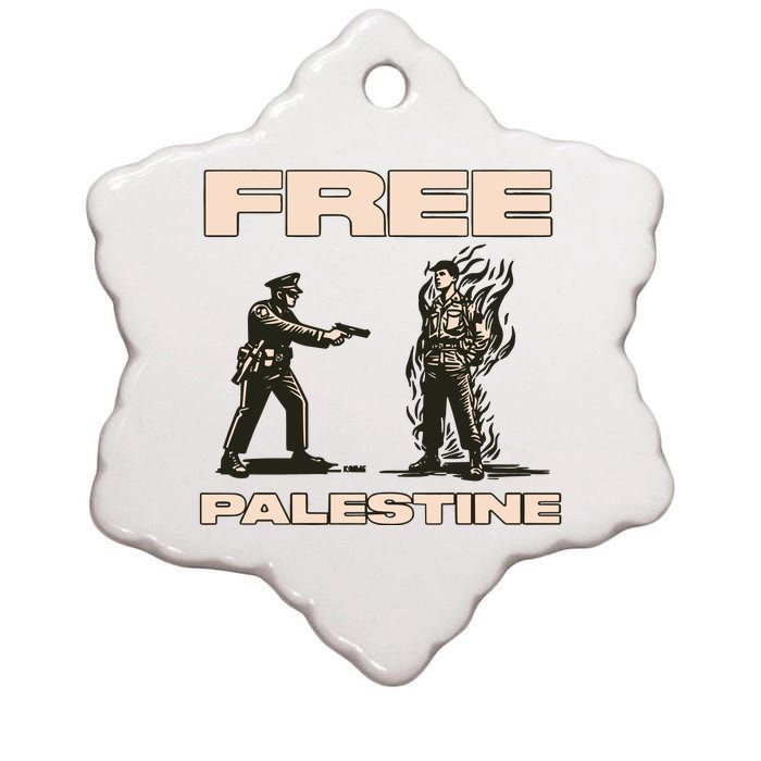 Krime Free Palestine Ceramic Star Ornament