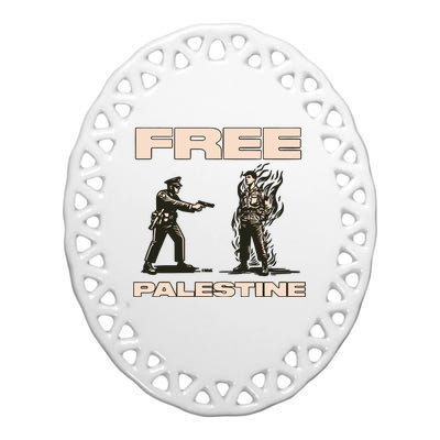 Krime Free Palestine Ceramic Oval Ornament