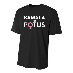 Kamala For Potus Kamala Harris Woman President Youth Performance Sprint T-Shirt