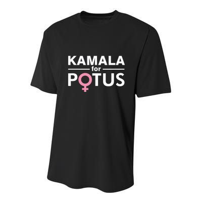Kamala For Potus Kamala Harris Woman President Youth Performance Sprint T-Shirt