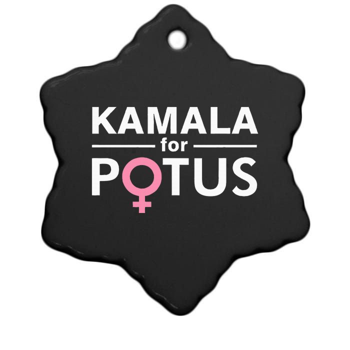 Kamala For Potus Kamala Harris The First Woman President Ceramic Star Ornament