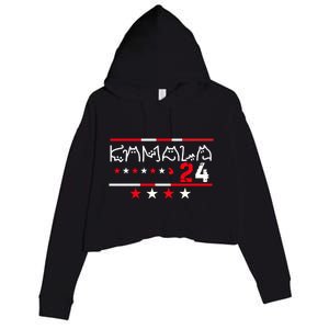 Kamala For President 2024 Crop Fleece Hoodie