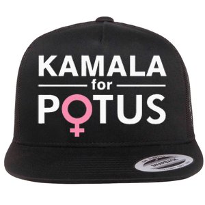 Kamala For Potus Kamala Harris Woman President Flat Bill Trucker Hat