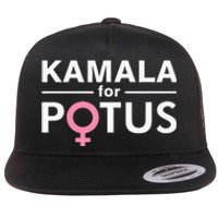 Kamala For Potus Kamala Harris Woman President Flat Bill Trucker Hat