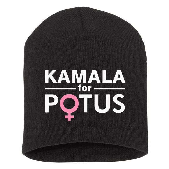 Kamala For Potus Kamala Harris Woman President Short Acrylic Beanie